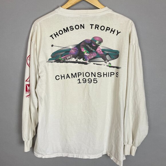 Vintage Spyder Shirt Snowboarding Skiing Men‎ Long Sleeve Grunge Thomson Trophy - Picture 1 of 11